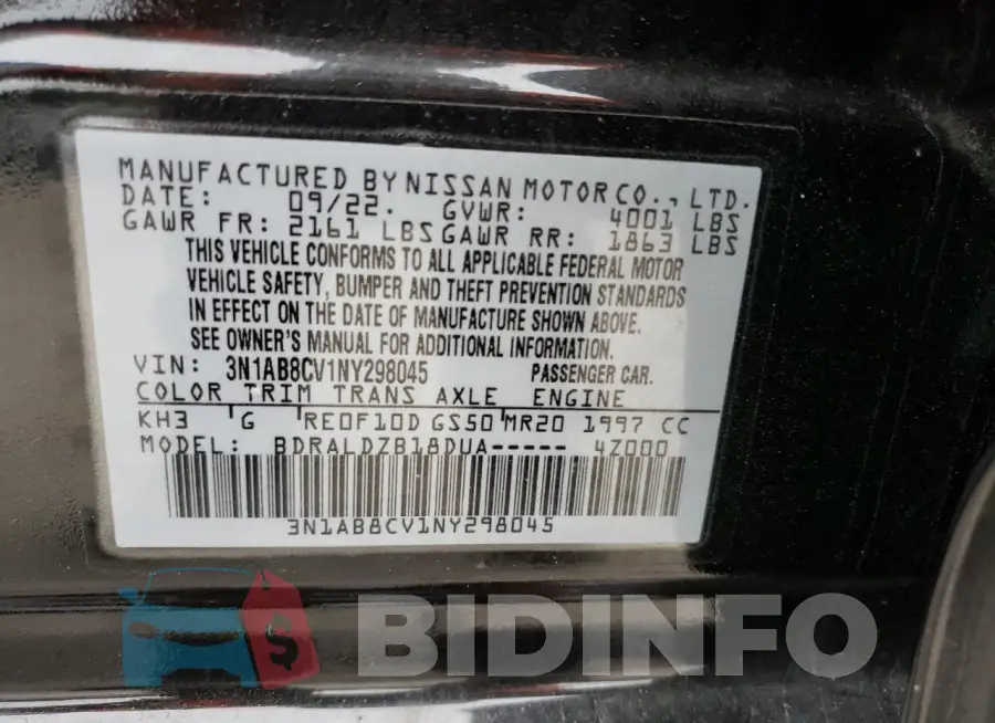 3N1AB8CV1NY298045 Photo# 12