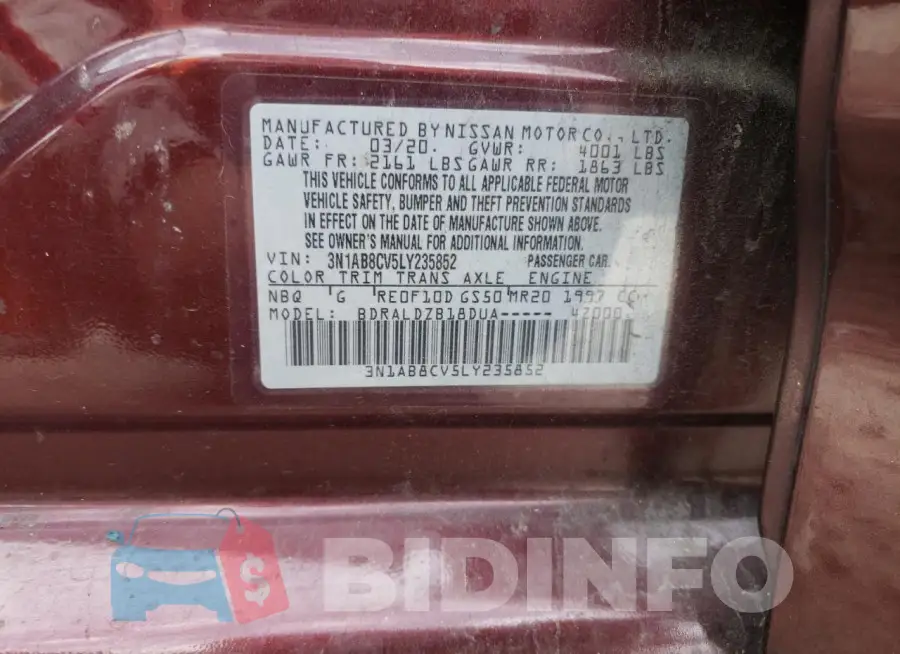 3N1AB8CV5LY235852 Photo# 13