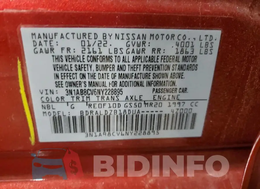3N1AB8CV6NY228895 Photo# 12