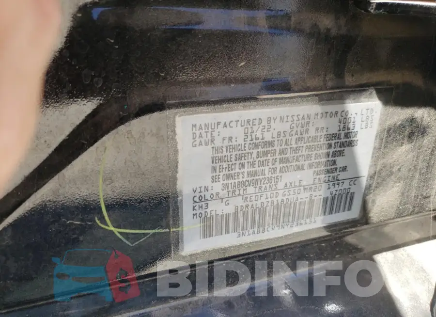 3N1AB8CV9NY236151 Photo# 12