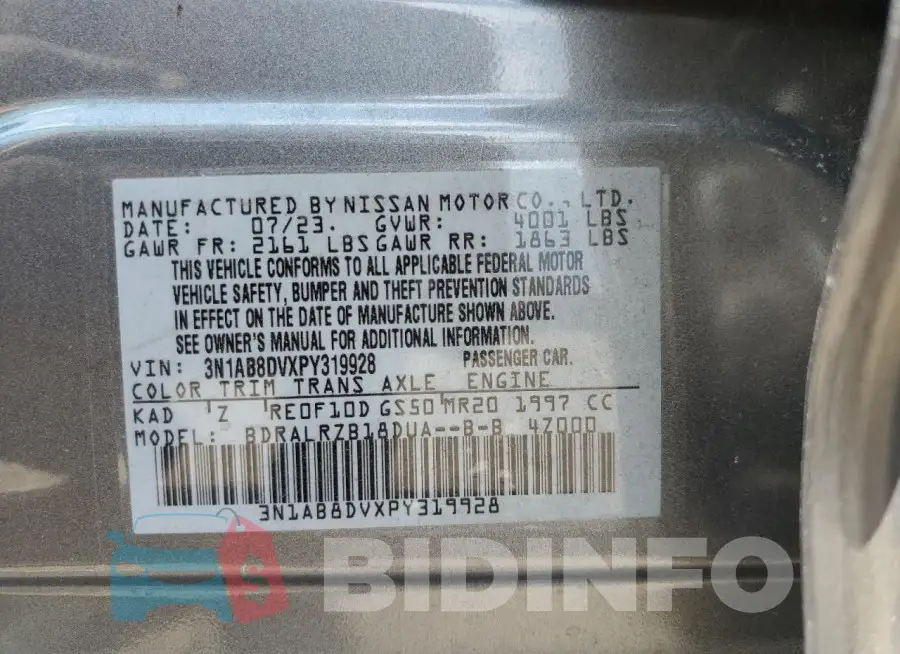 3N1AB8DVXPY319928 Photo# 13