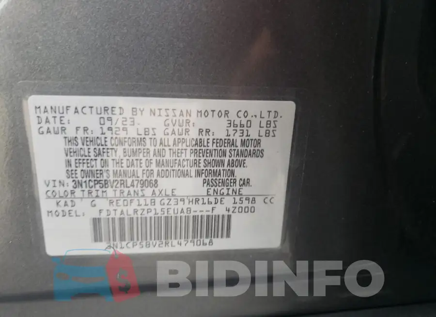 3N1CP5BV2RL479068 Photo# 12