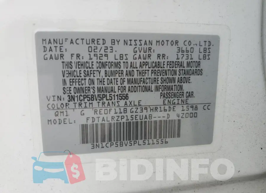 3N1CP5BV5PL511556 Photo# 13