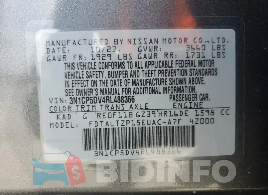 3N1CP5DV4RL488366 Photo# 13