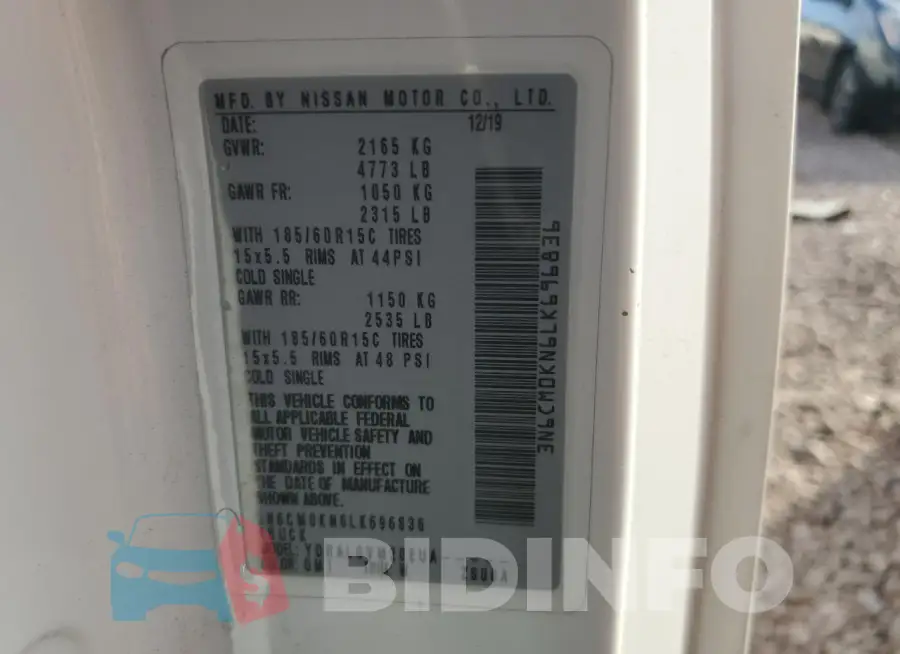 3N6CM0KN6LK696836 Photo# 12