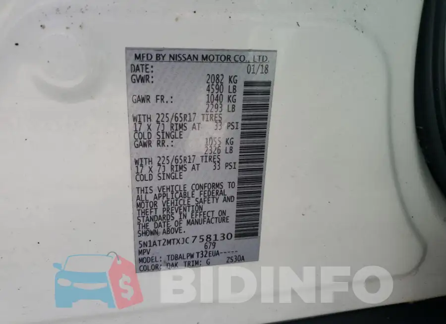 5N1AT2MTXJC758130 Photo# 14