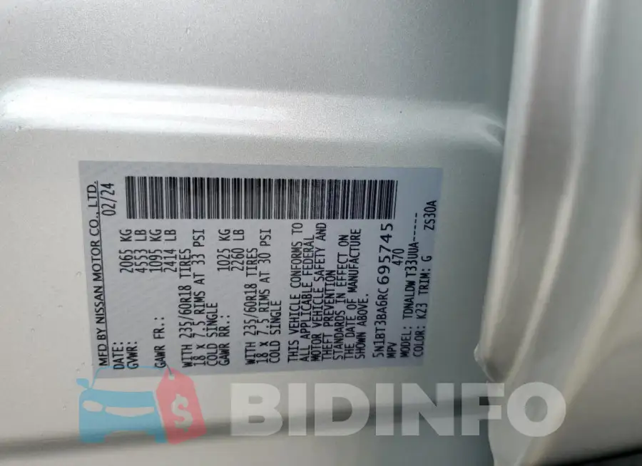 5N1BT3BA6RC695745 Photo# 14