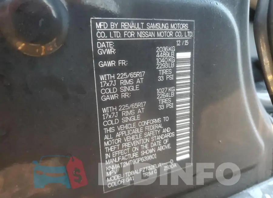 KNMAT2MT9GP639801 Photo# 14