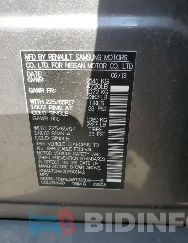 KNMAT2MV2LP501142 Photo# 12