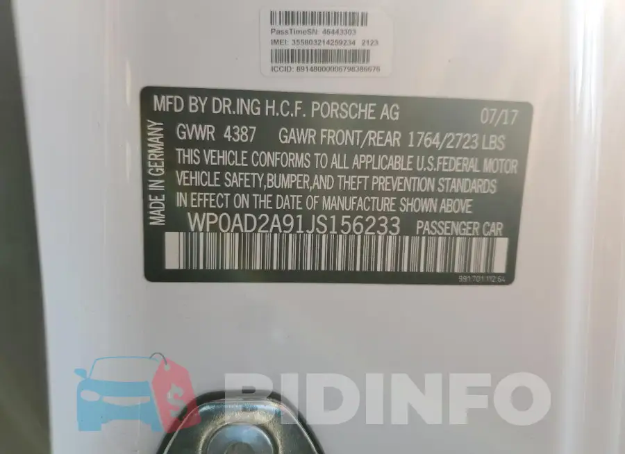 WP0AD2A91JS156233 Photo# 12