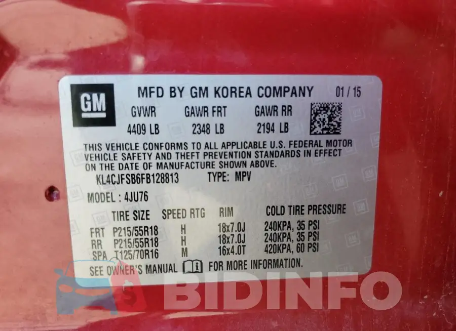 KL4CJFSB6FB128813 Photo# 13