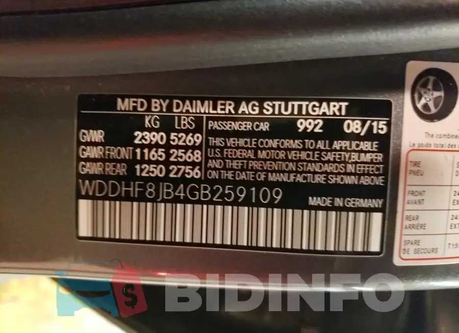 WDDHF8JB4GB259109 Photo# 12
