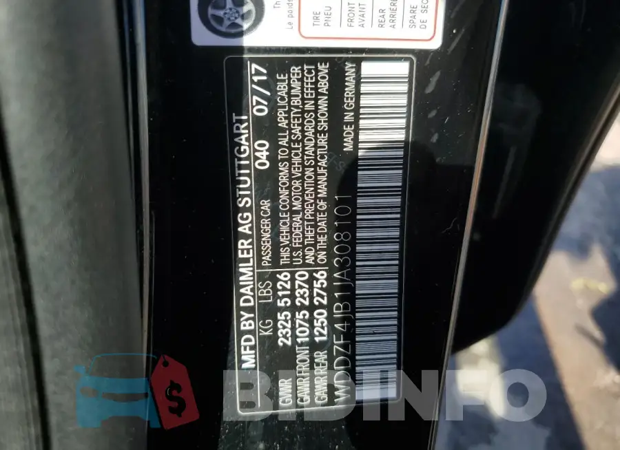 WDDZF4JB1JA308101 Photo# 12