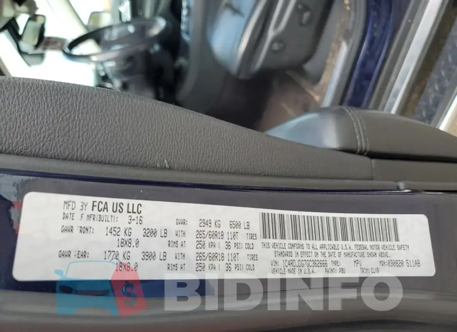 1C4RDJDG7GC362666 Photo# 14