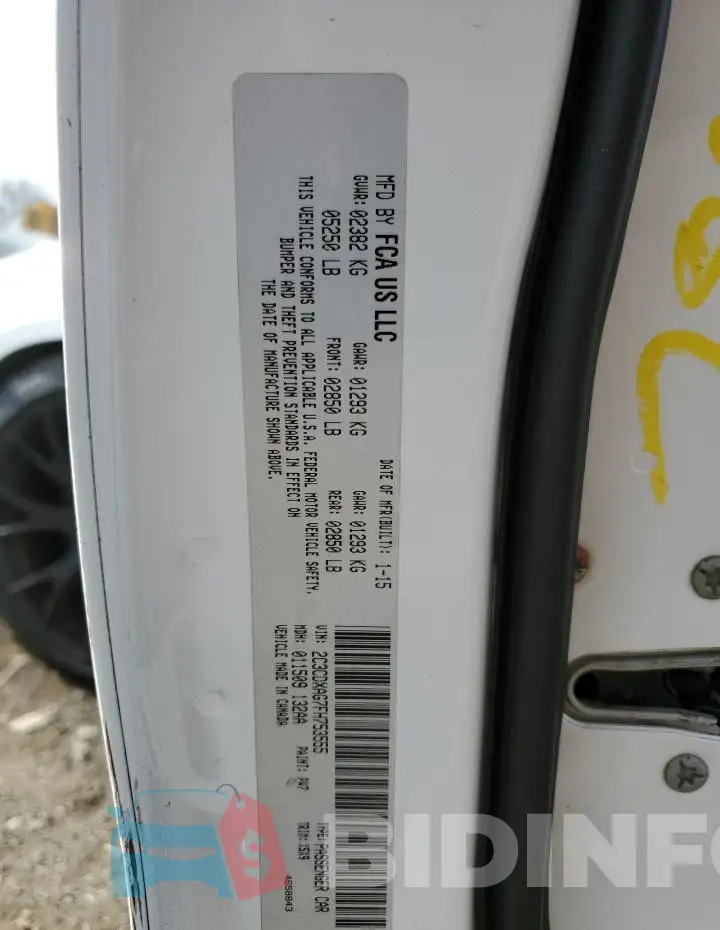 2C3CDXAG7FH753555 Photo# 12