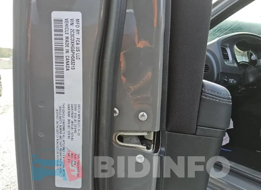 2C3CDXHG6PH583213 Photo# 12