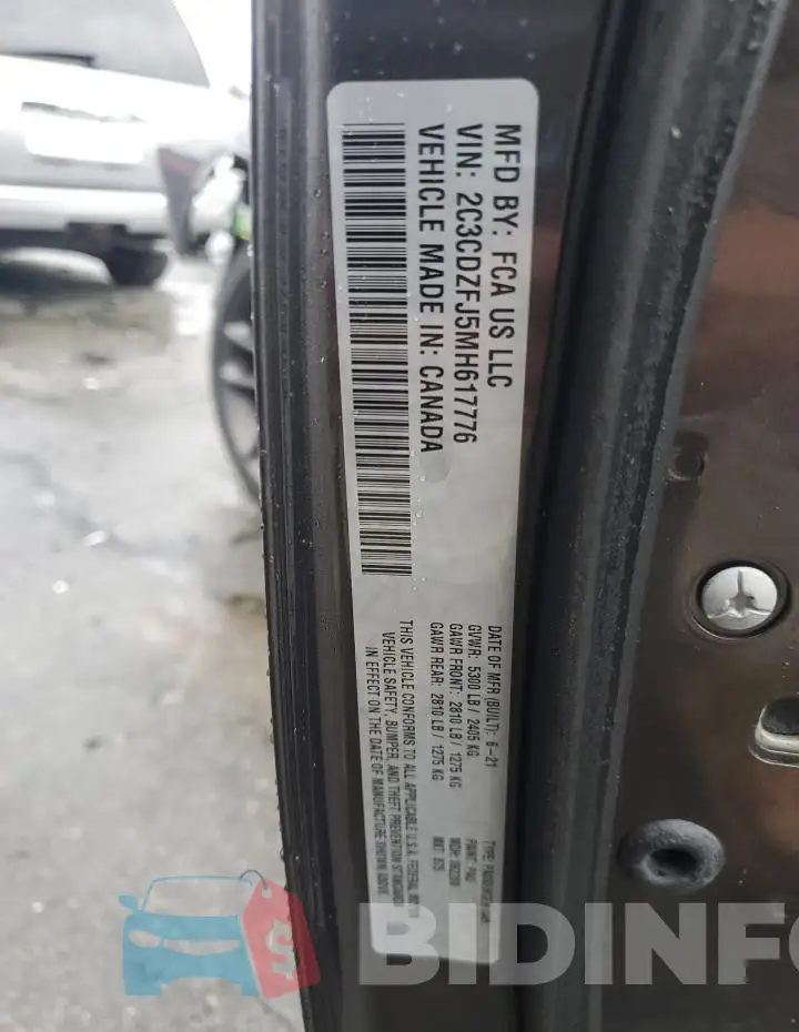 2C3CDZFJ5MH617776 Photo# 12