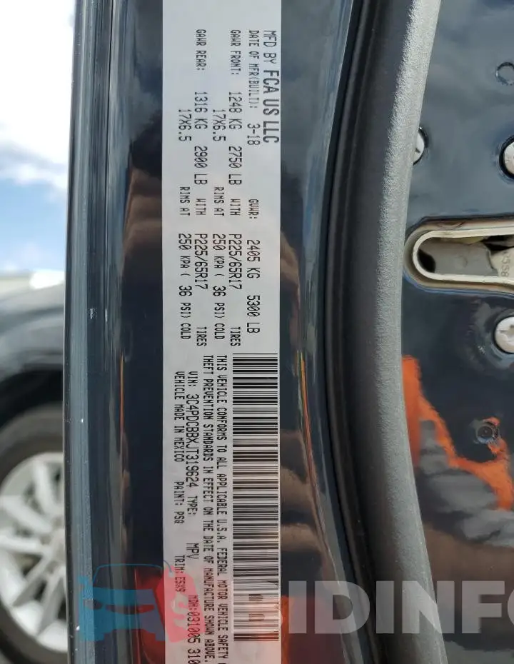 3C4PDCBBXJT319624 Photo# 14