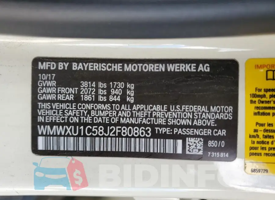 WMWXU1C58J2F80863 Photo# 12