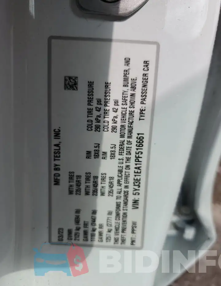 5YJ3E1EA1PF516661 Photo# 12