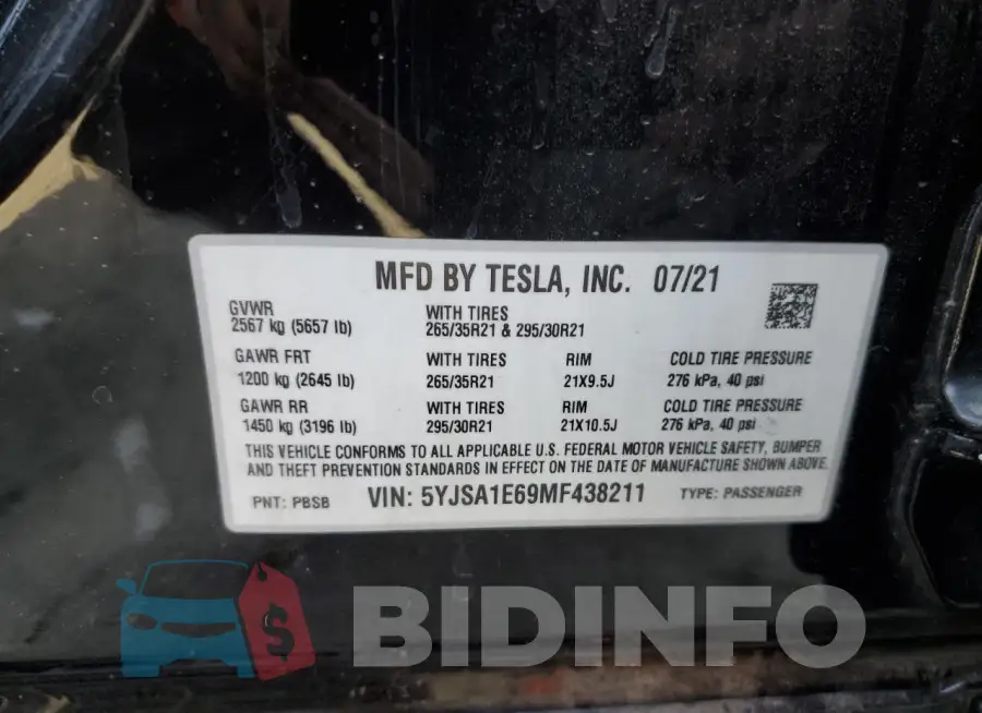 5YJSA1E69MF438211 Photo# 13