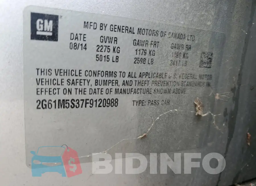 2G61M5S37F9120988 Photo# 12