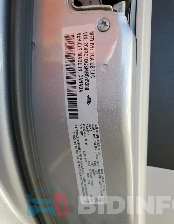 2C4RC1DG8MR515500 Photo# 12