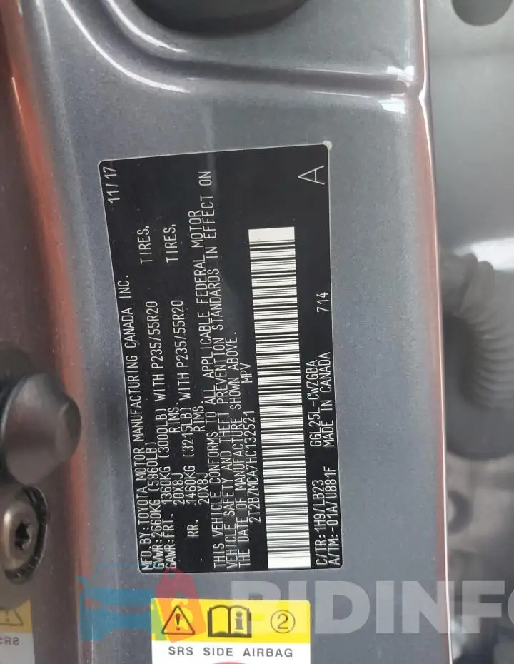 2T2BZMCA7HC132521 Photo# 13