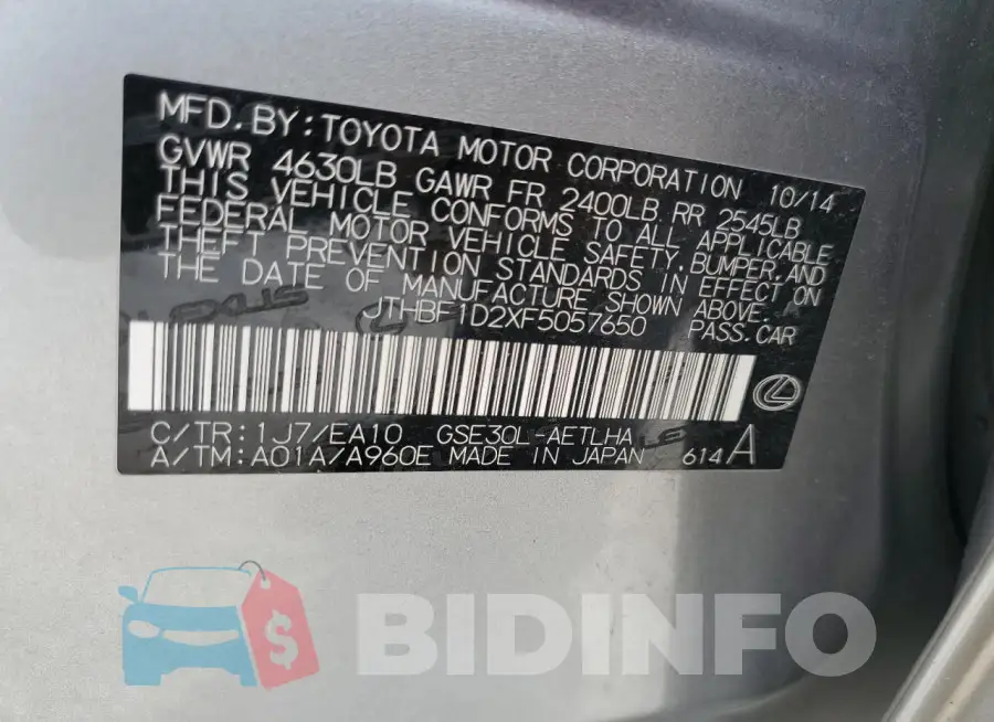 JTHBF1D2XF5057650 Photo# 13