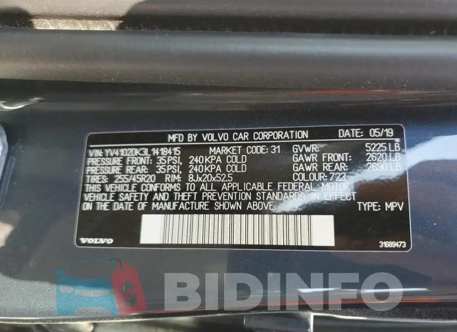 YV4102DK3L1418415 Photo# 13