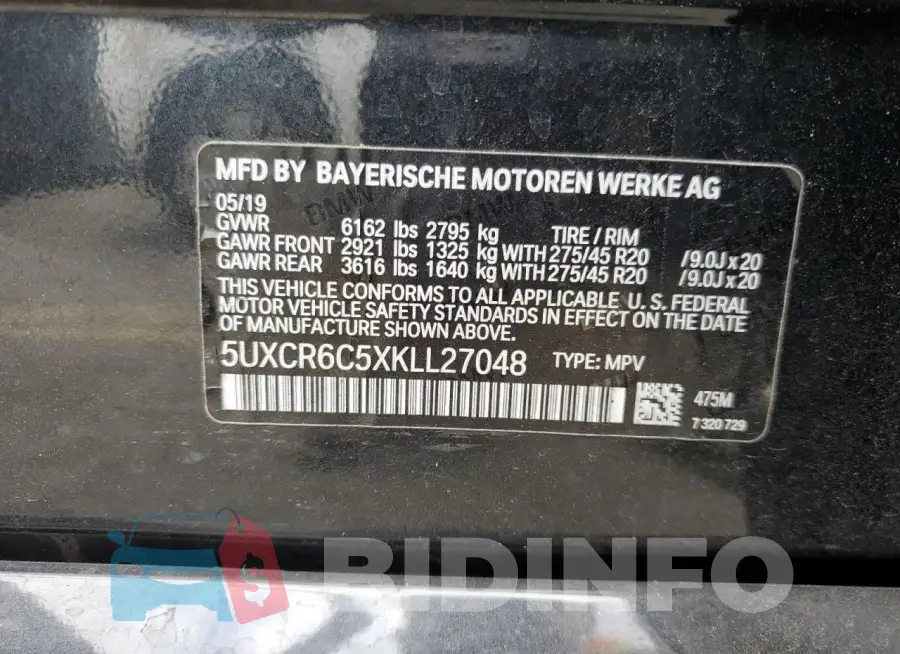 5UXCR6C5XKLL27048 Photo# 13