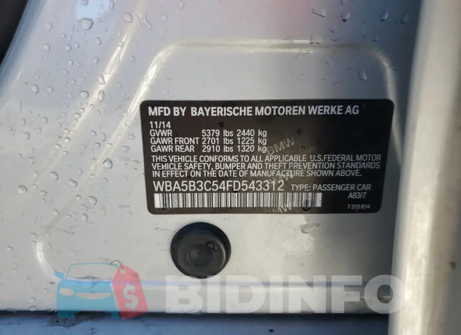 WBA5B3C54FD543312 Photo# 12
