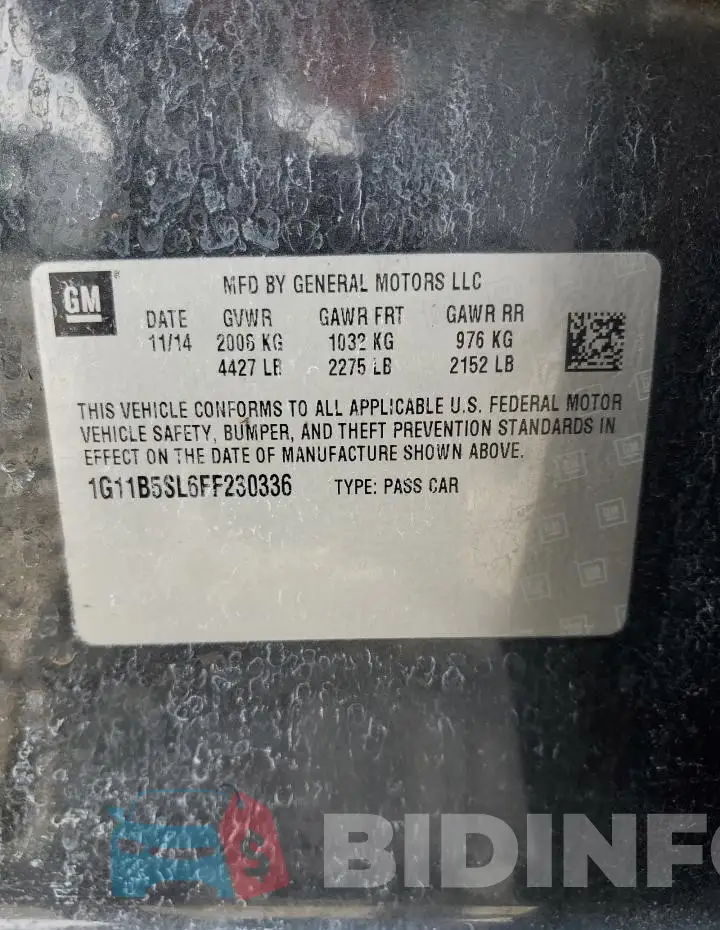 1G11B5SL6FF230336 Photo# 12