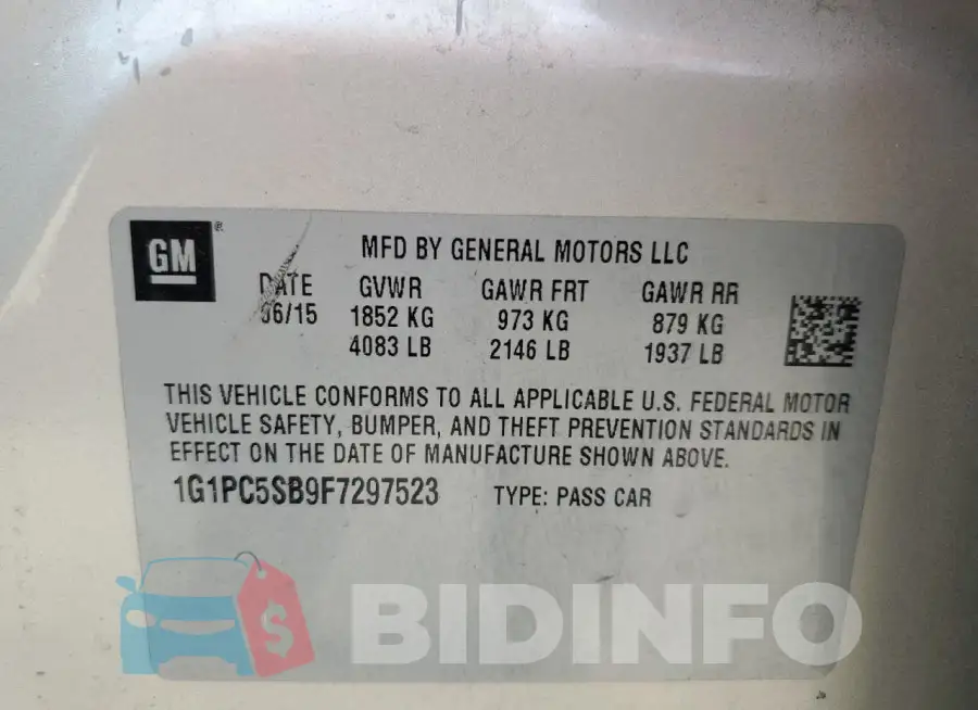 1G1PC5SB9F7297523 Photo# 12