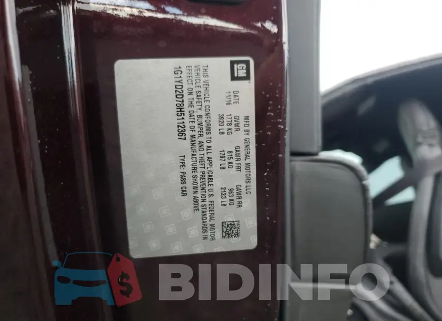 1G1YD2D78H5112367 Photo# 12