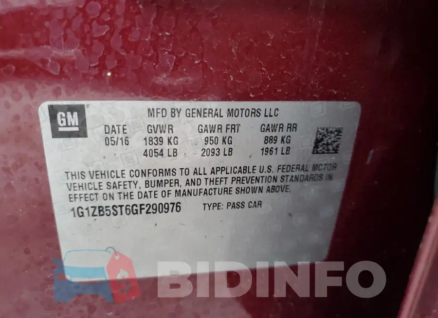 1G1ZB5ST6GF290976 Photo# 12