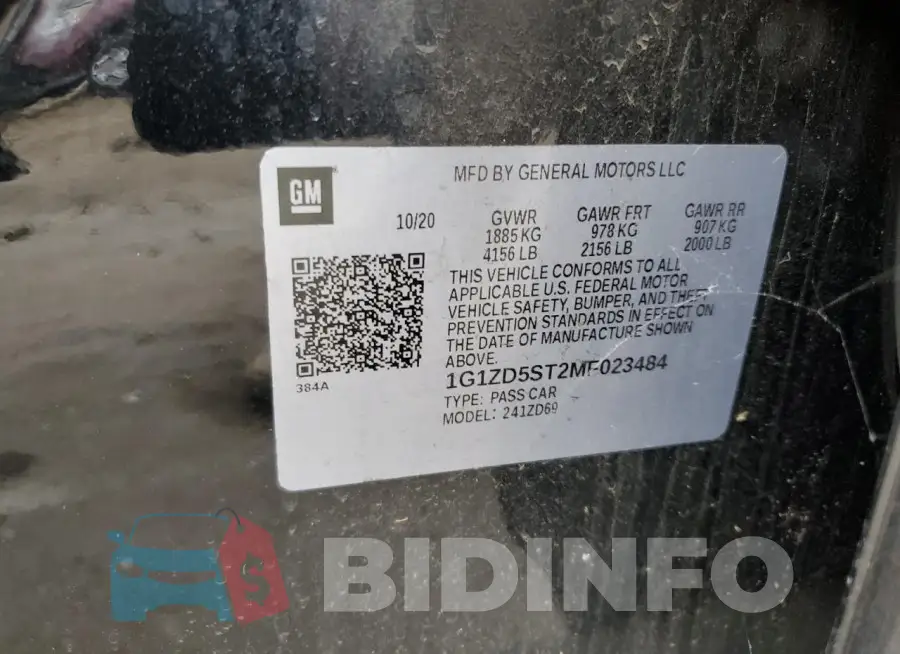 1G1ZD5ST2MF023484 Photo# 12