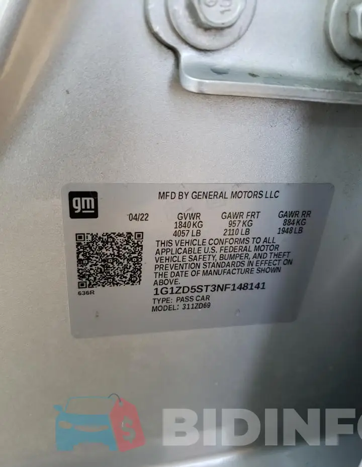 1G1ZD5ST3NF148141 Photo# 13