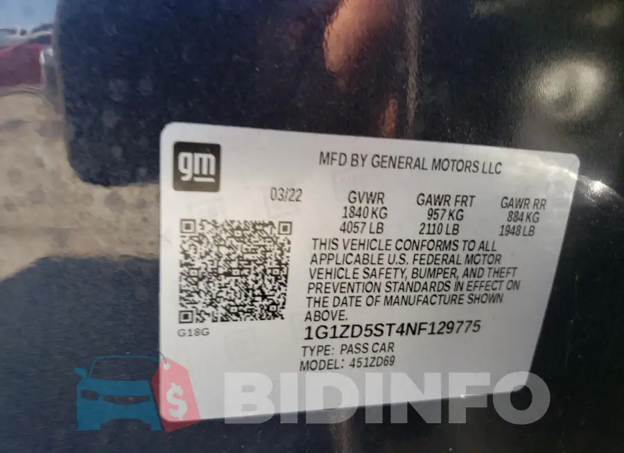 1G1ZD5ST4NF129775 Photo# 12