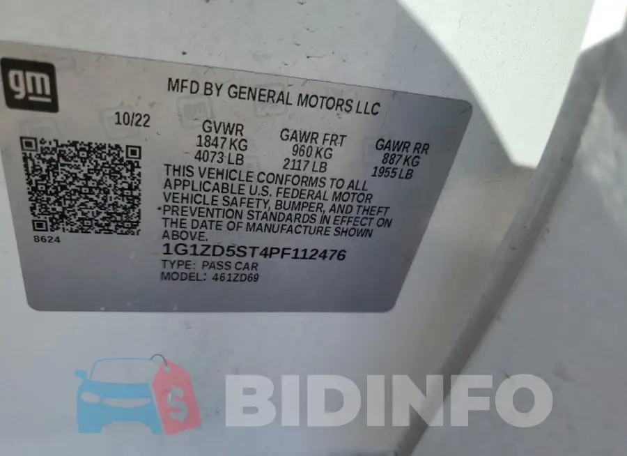 1G1ZD5ST4PF112476 Photo# 12