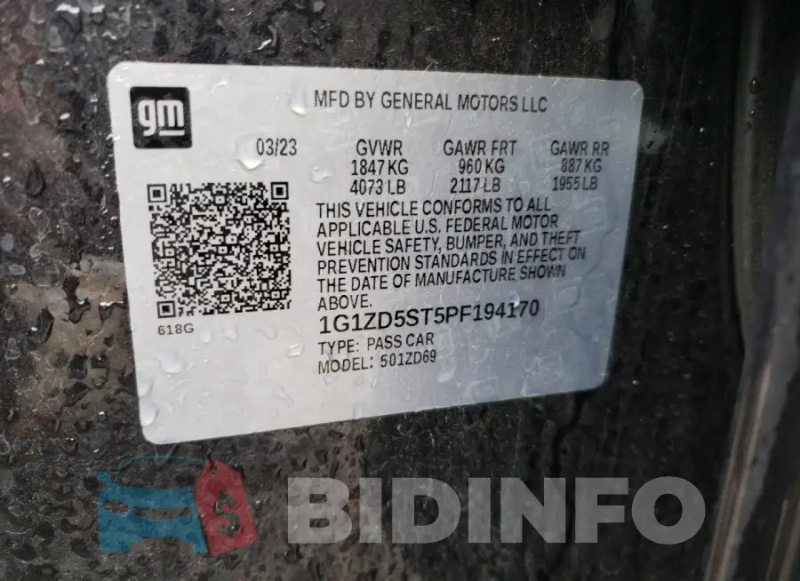 1G1ZD5ST5PF194170 Photo# 13