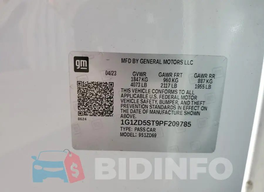1G1ZD5ST9PF209785 Photo# 13