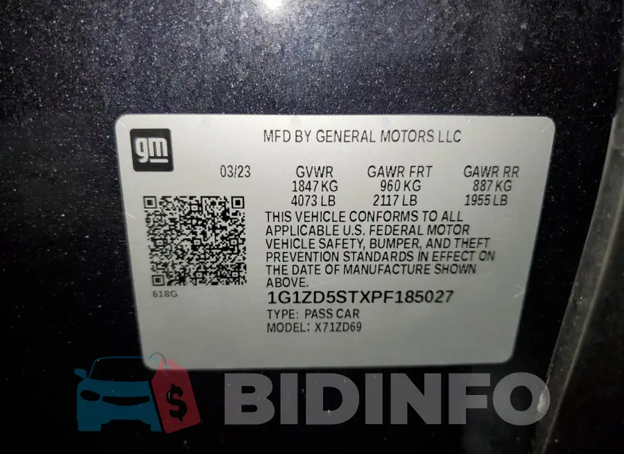 1G1ZD5STXPF185027 Photo# 12