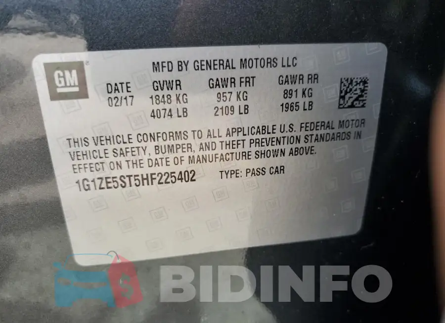 1G1ZE5ST5HF225402 Photo# 13