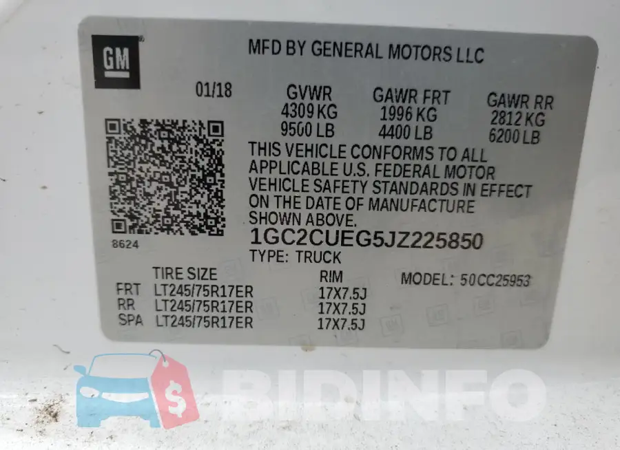 1GC2CUEG5JZ225850 Photo# 12