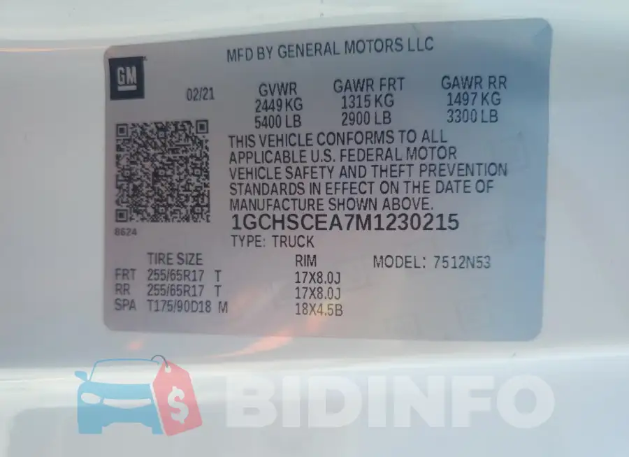 1GCHSCEA7M1230215 Photo# 12
