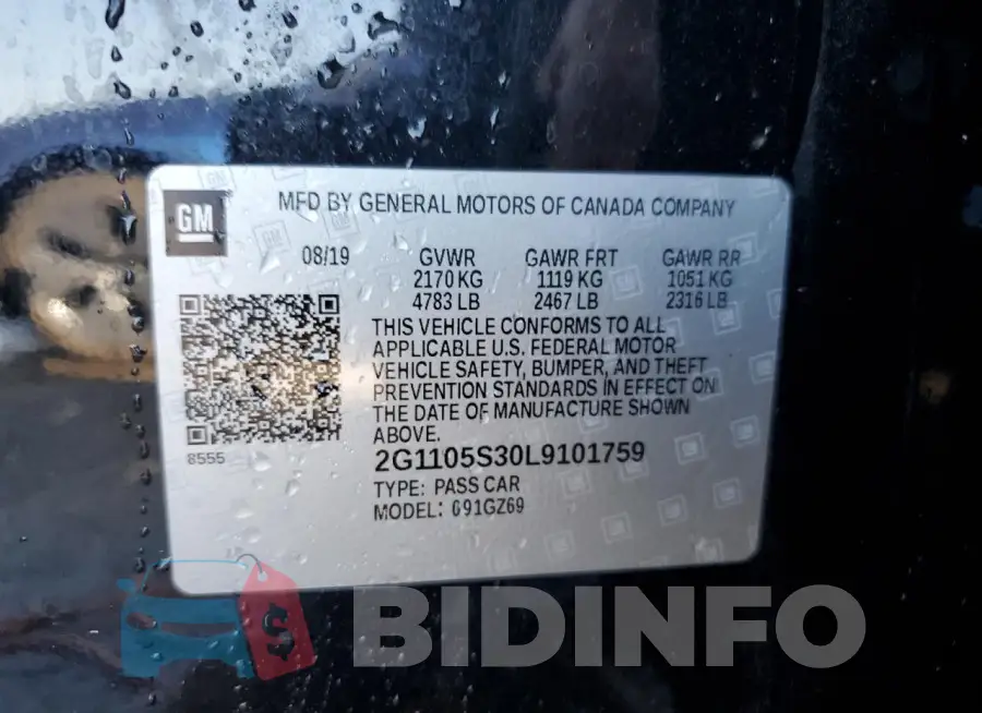 2G1105S30L9101759 Photo# 12