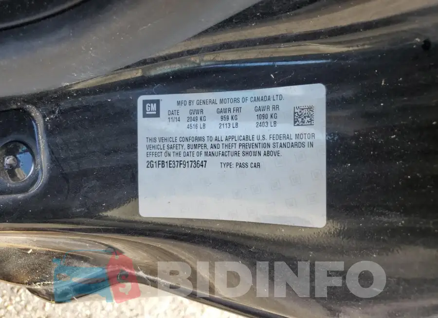 2G1FB1E37F9173647 Photo# 13