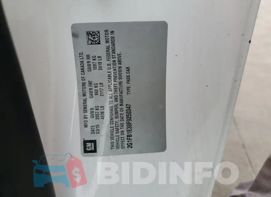2G1FB1E38F9250347 Photo# 13