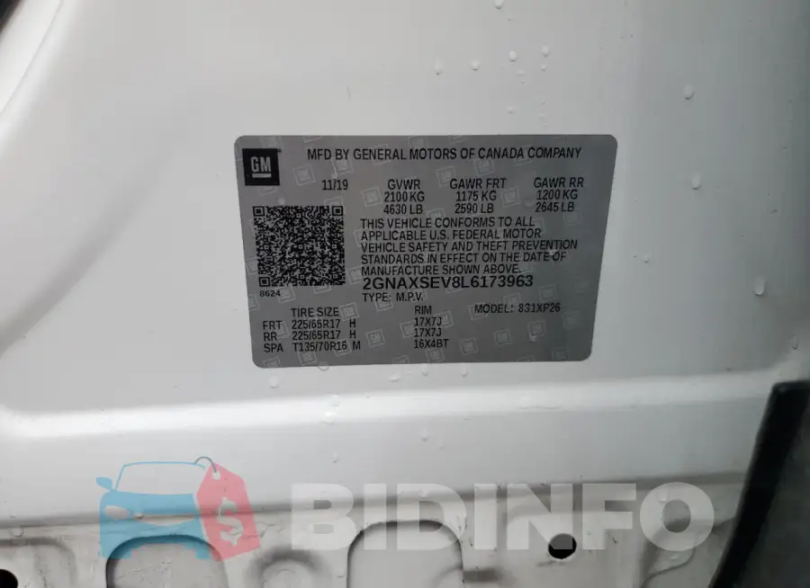 2GNAXSEV8L6173963 Photo# 14